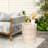 Outdoor/Indoor Lightweight Concrete Side Table,Travertine Finish