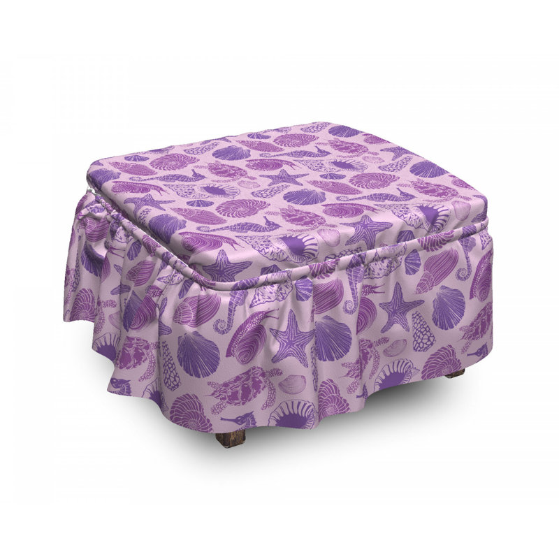 Housse pour repose-pieds turtle shell sea animaux