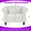 Fauteuil d'appoint monoplace avec pieds en bouleau, revêtement en polyuréthane, capacité de poids de 220 lb-1834129311