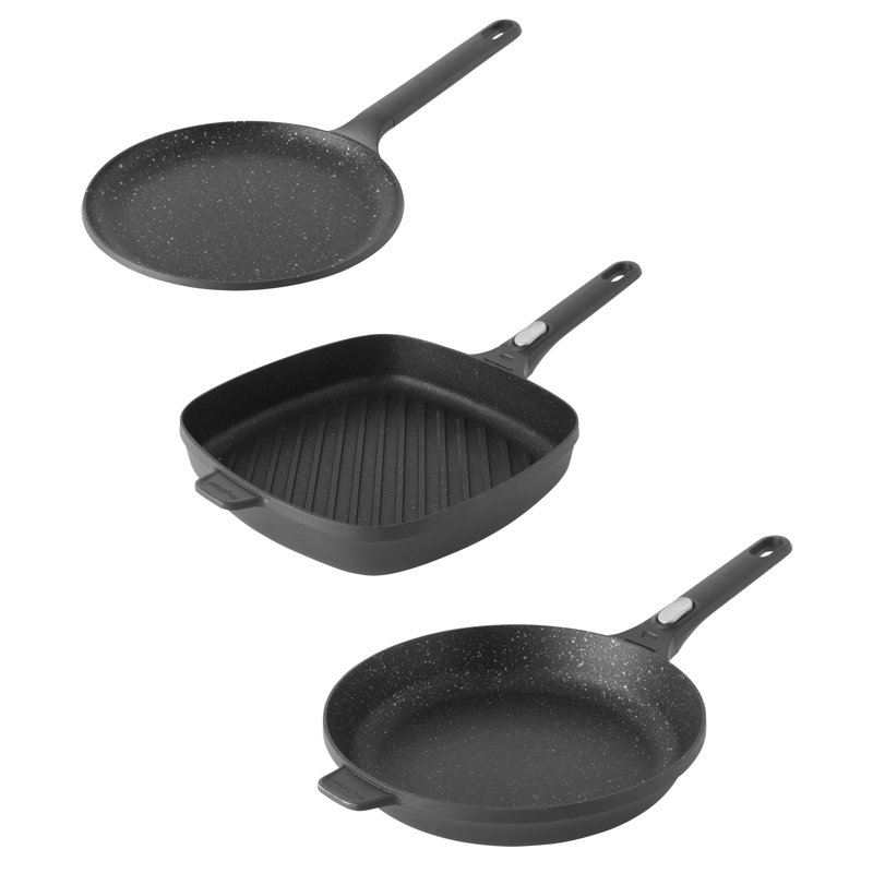 Batterie de cuisine en fonte d'aluminium antiadhésive 3 pièces BergHOFF Gem