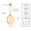 Luminaire suspendu Lumis en or laqué avec abat-jour faux albâtre-1665913186
