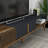 Modern TV Stand with Wall-Mount Capability, Walnut & Anthracite, 70.9 x 15.7 x 15.7 inches | 100% Melamine Coated Particle Board, Durable 0.71 inches Thickness | Multiple Shelves, Plastic Legs, 66.1 lbs Max Weight Capacity, Scandinavian Design-476651784