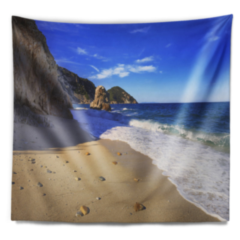Paysage, tapisserie de plage Portoferraio Sansone Sorgente, H 32 po x l 39 po