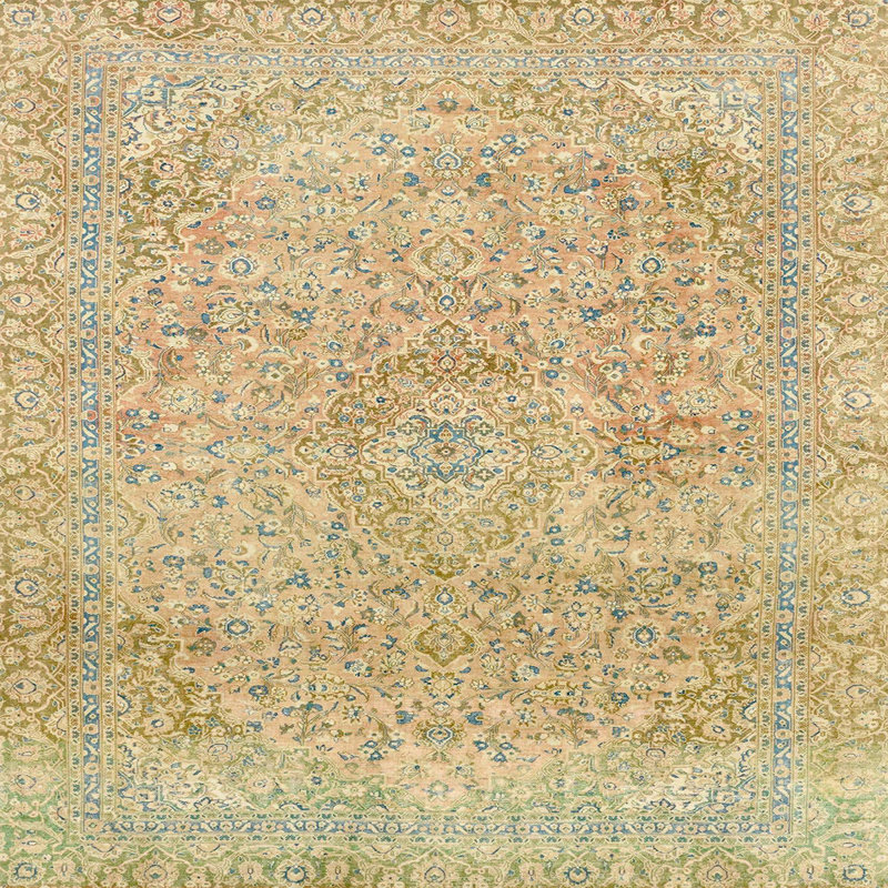 Tapis abstrait moderne 2122, Carré 7 pi
