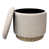Modern Round Storage Ottoman - Oat/Natural is out of stock selected