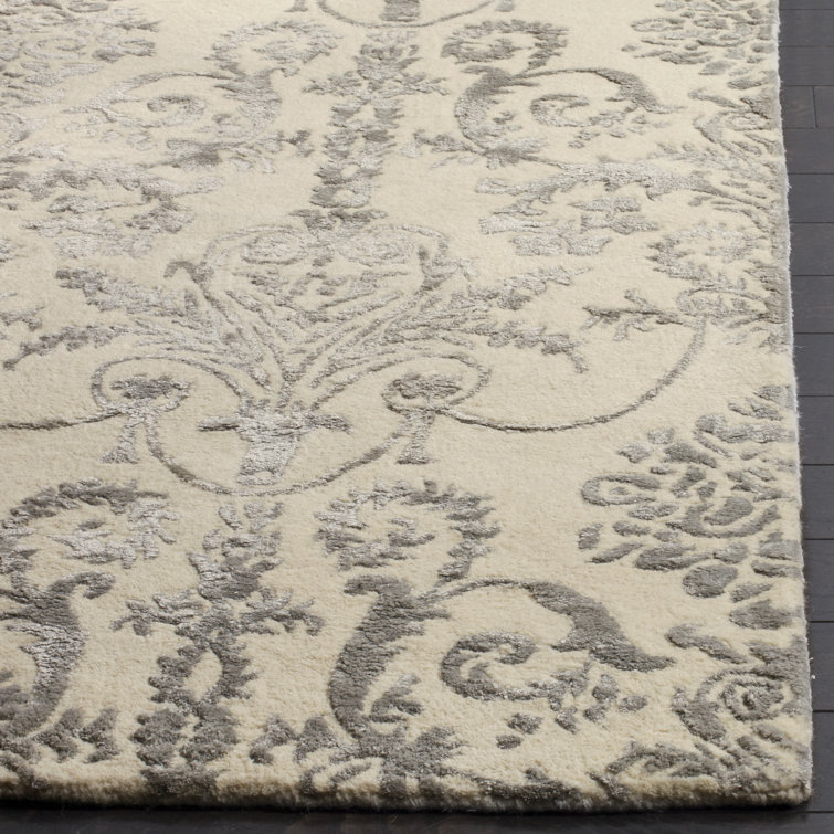 Shillington Hand Tufted Wool, Viscose Floral Rug