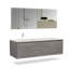 Ensemble de meuble-lavabo flottant simple 60 po avec lavabo en céramique intégré Friedhelm