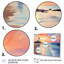 «Orange Sunset Coast Beach Lighthouse Serenity II - Coastal Beach», art mural 4 pièces-1836916737