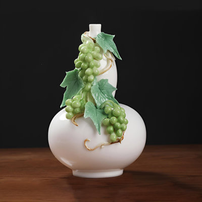 Vase en céramique de style chinois - cadeau décoratif fait à la main