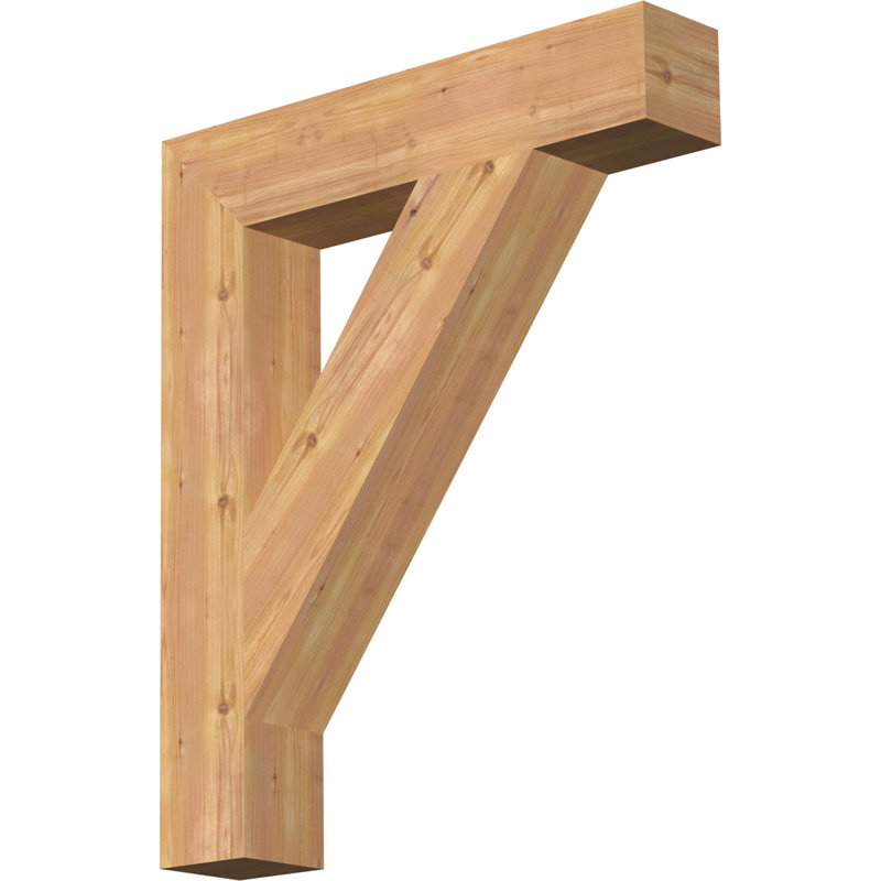 Support de bloc traditionnel, Cèdre rouge de l'Ouest (lisse), H 36 po x l 6 po x P 30 po