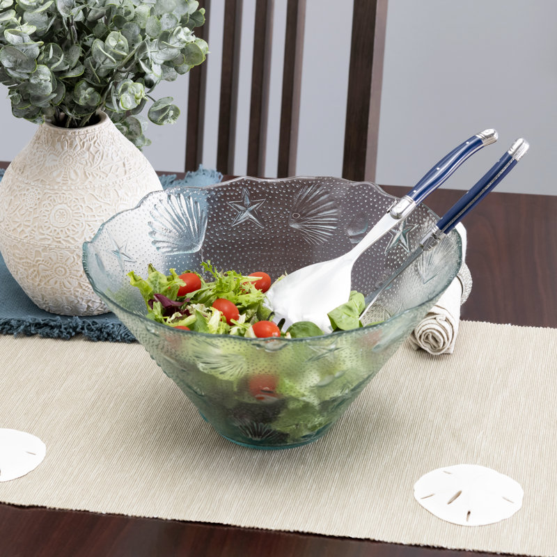 Ensemble de 2 assiettes à salade bleu marine French Home Laguiole Connoisseur.