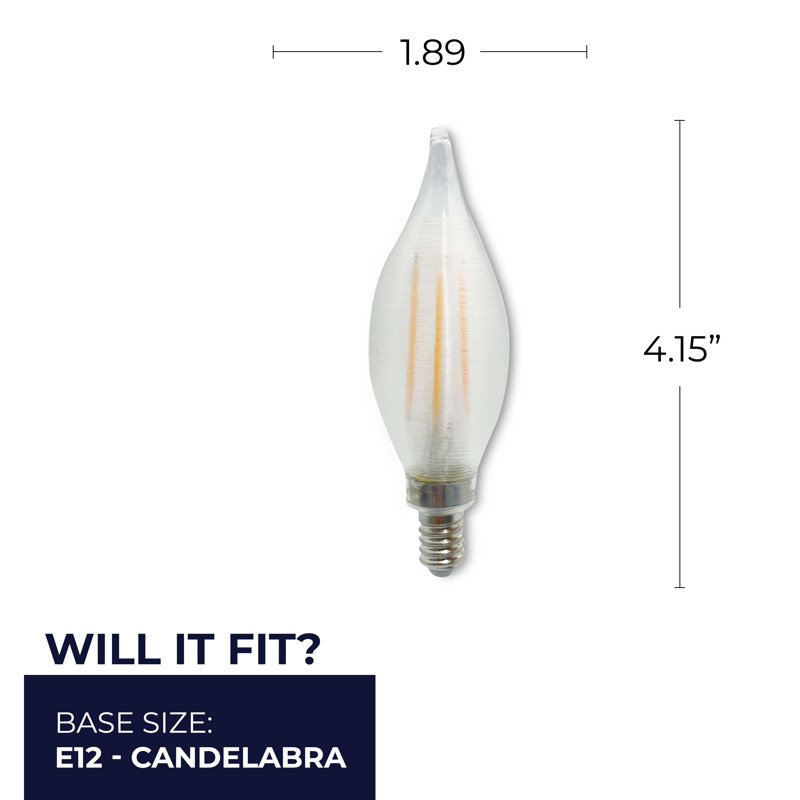 4 W C11 E12/Candelabra Dimmable 2700 K LED Bulb