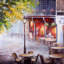 "Outdoor restaurant" par A Nice Day, reproduction sur toile