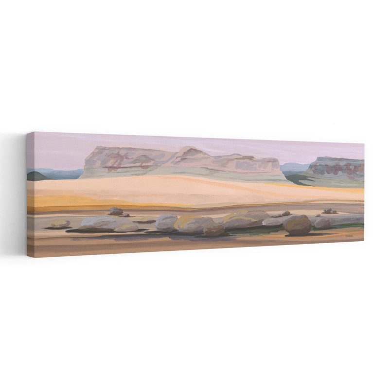 Desert Rock Formations Peaceful Serene Tranquil Landscape Nature, art mural, H 16 po x l 48 po