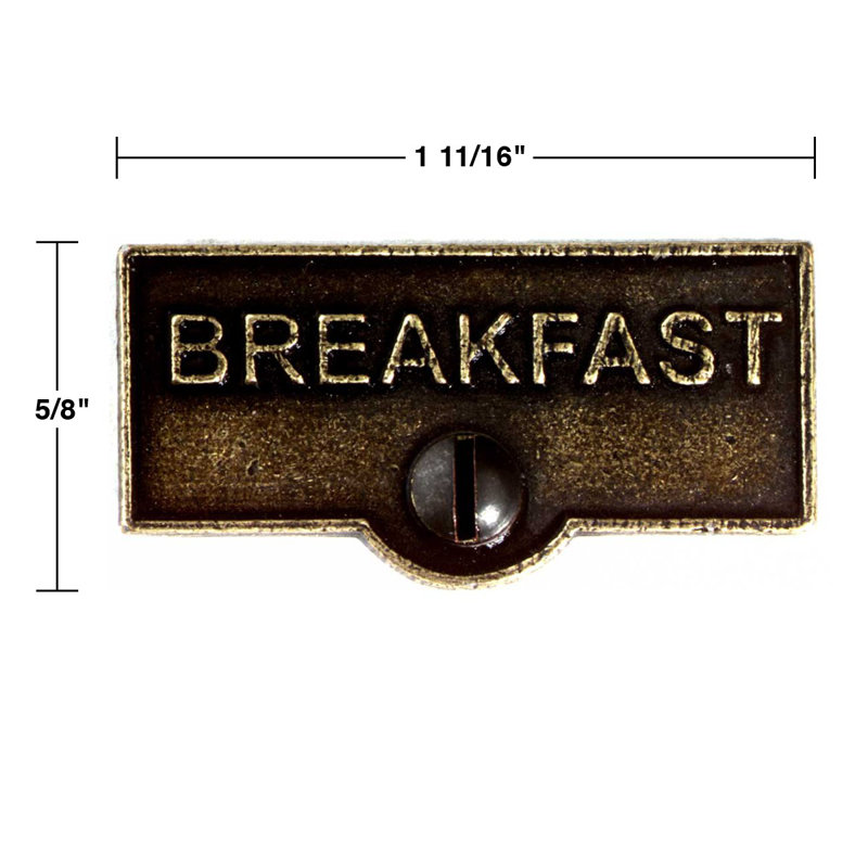 Plaque-étiquette de petit-déjeuner