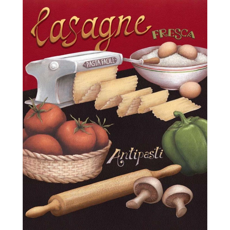 Art sur toile tendue par Alcott Hill® Brissonnet, Daphne, Lasagne, H 44 po x l 36 po