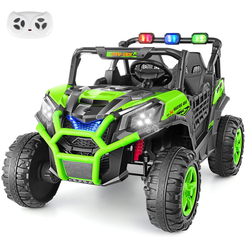 24V 2 places alimenté par pile avec jouet Utv avec télécommande, Vert