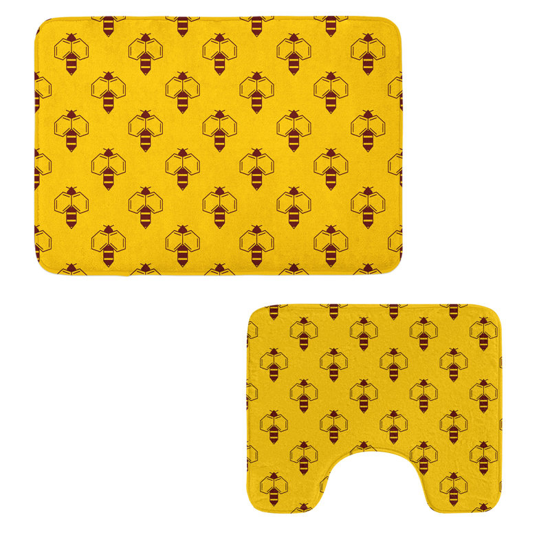  Ensemble de tapis pour salle de bain grand lit 2 pièces Queen Bee