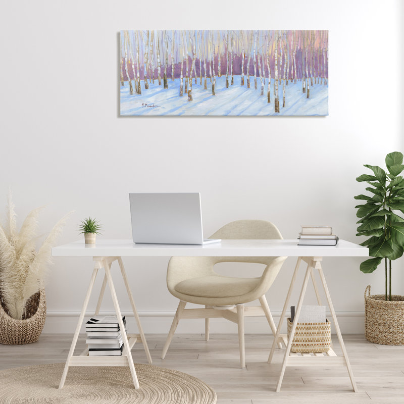 Niveous Birch Tree Grove, conception de Paul Brent, H 20 po x l 48 po