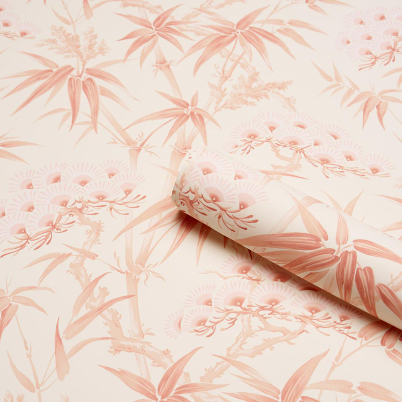Papier peint floral Arita, Rose