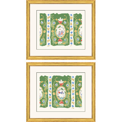Vellum Couple & Boy In Green Print by Dana Gibson