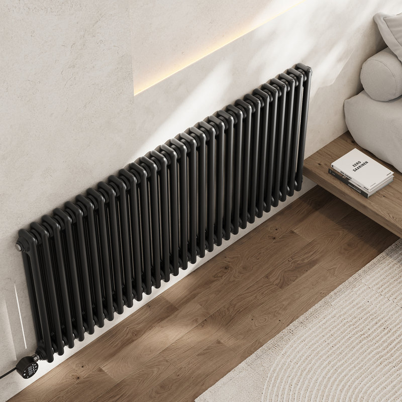 Vertical Standard Radiator, Smoke Grey, 60cm H x 119cm W x 12.8cm D