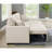 76.5" Linen Blend Upholstered Sectional With Pull-Out Bed And Chaise Storage-1376881146