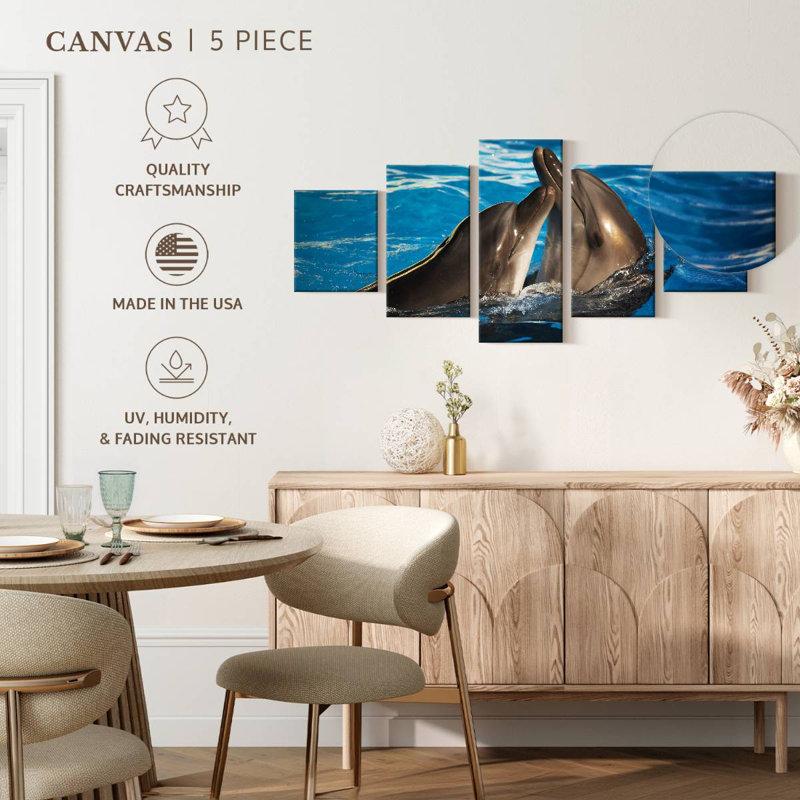 Dolphin Love, 24" H x 55" W
