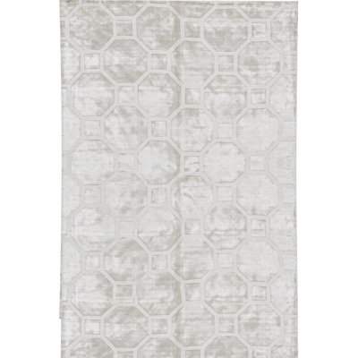 Geometric Area Rug in Ivory