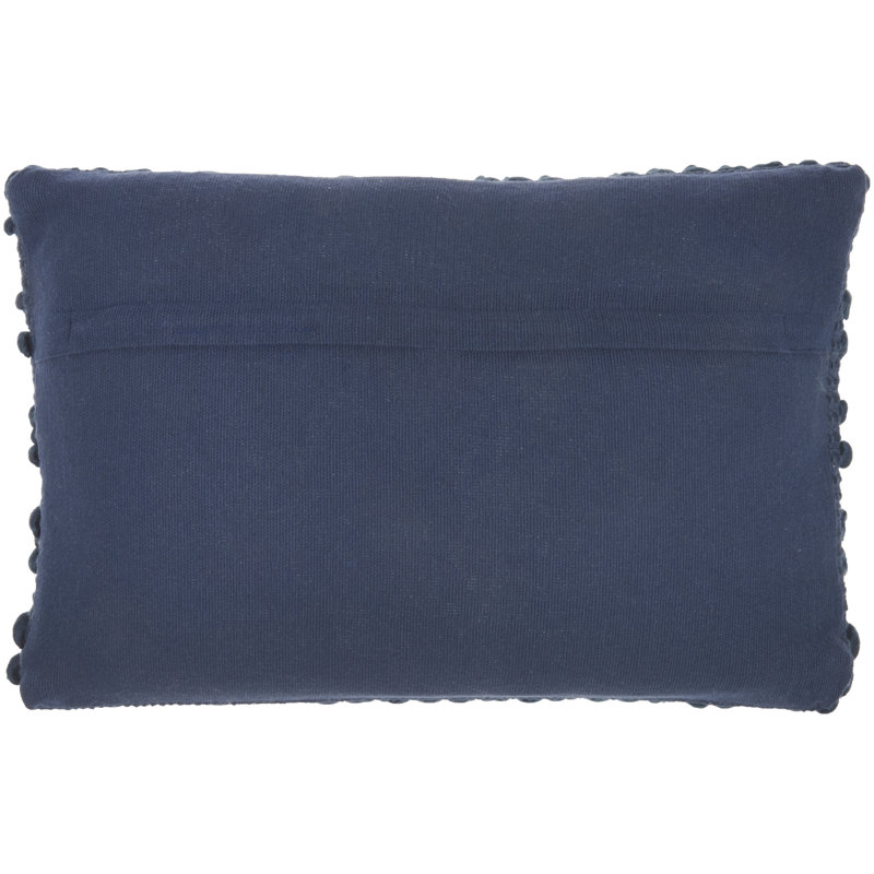 Throw Pillow, Navy, 14" H x 20" W, Rectangular
