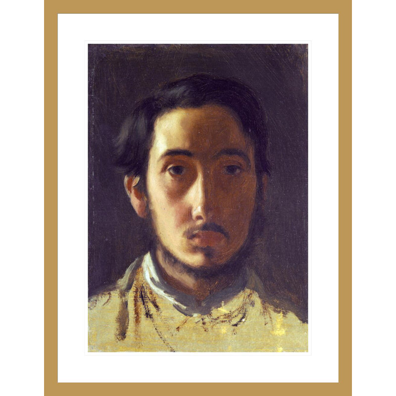 «Degas Self Portrait» par Edgar Degas, impression giclée sur cadre, H 29,5 po x l 22,91 po