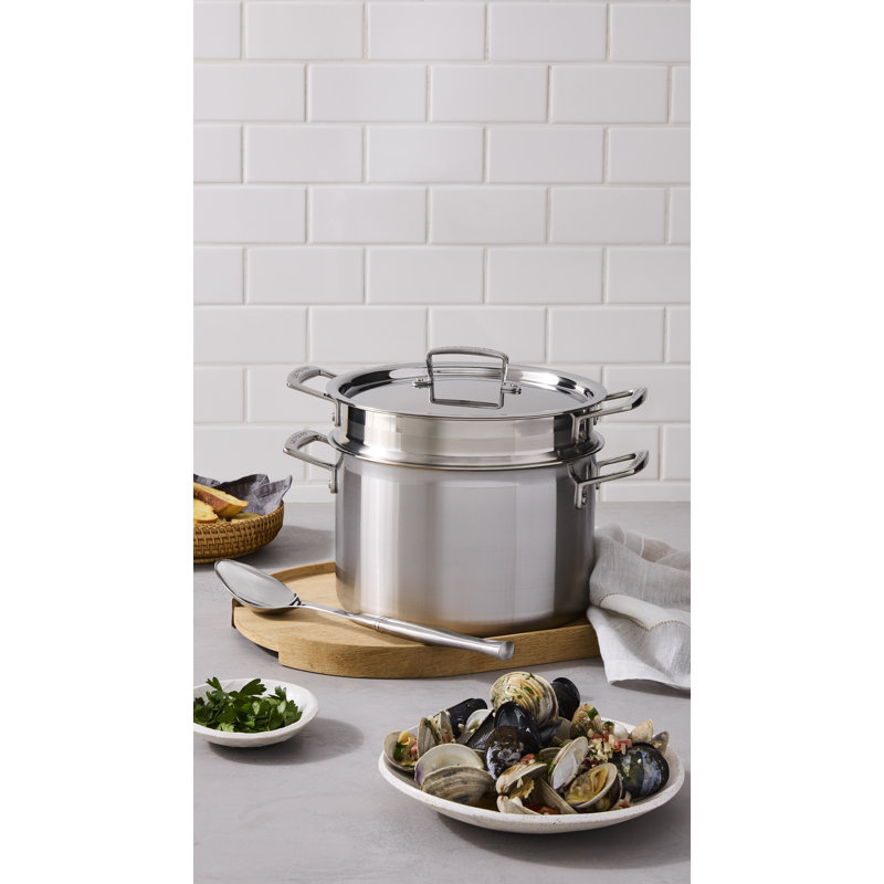 Le Creuset Classic Stainless Steel Deep Round Pasta Pot & Sieve, 7.5 Qt.
