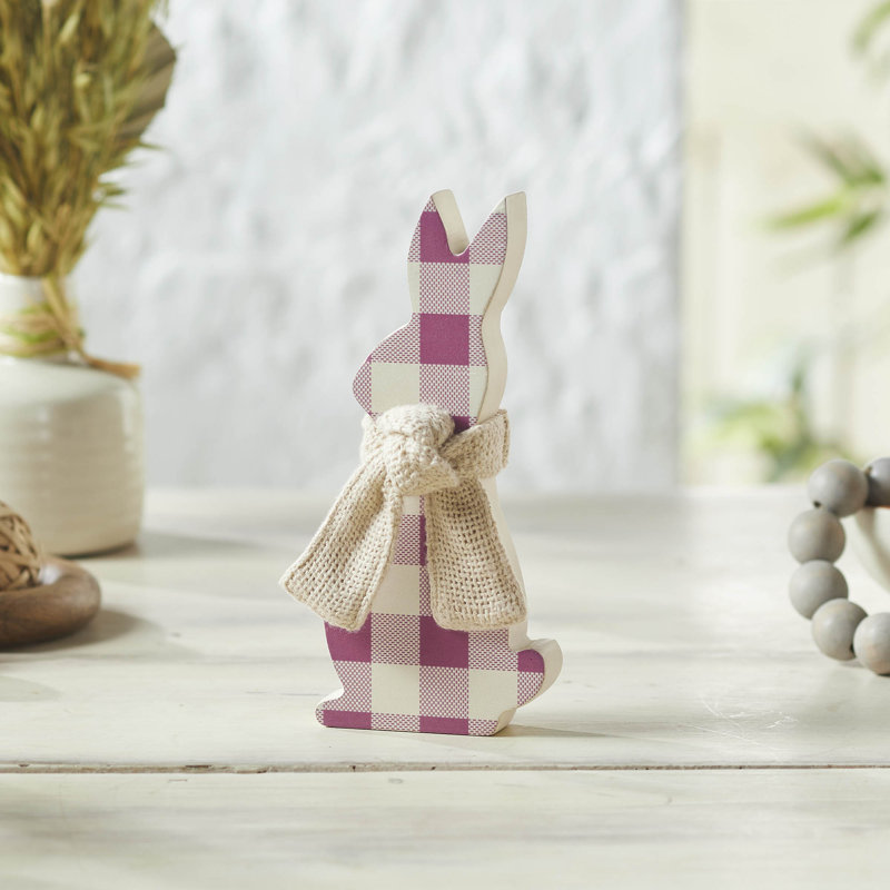 Écharpe en toile de jute Bunny Hop, Blanc/mauve