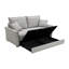 Canapé-lit modulaire en chenille Oren avec rangement et 2 coussins décoratifs Oren