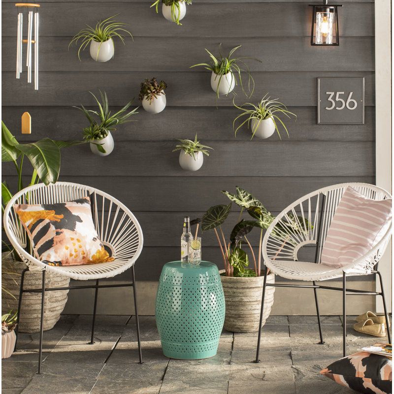 Jardinière murale Hilaria, H 3,5 po x l 4 po x P 5 po, Gris clair mat