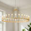 Lustre en roue de chariot 30 lumières dorées pour hauts plafonds, luminaire suspendu de style campagnard moderne