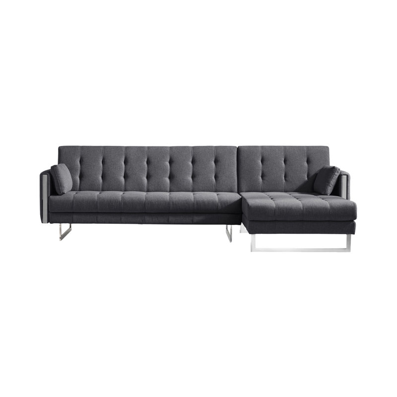 Palomino Chaise Sectional, Gray, Right Hand Facing