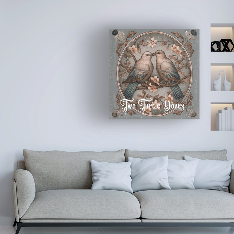 Bolog Sasha Two Turtle Doves Canvas Art, 24" H x 24" W