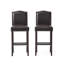 Ensemble de 2 tabourets de bar, tabourets de bar rembourrés à hauteur de comptoir pour îlot de cuisine, pieds en bois d'hévéa, capacité de poids de 300 lb-561650953-561650954