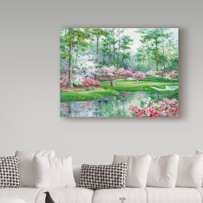 «On the green» par Barbara Mock, reproduction sur toile, H 14 po x l 19 po x P 2 po
