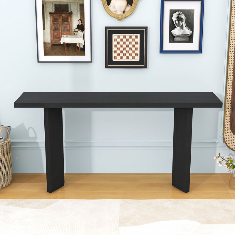 Console avec pieds géométriques, Noir