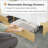 King Size Bed Frames With 4 Storage Drawers & 2-Tier Storage Headboards & Built-In USB Ports & Power Outlets-1058817921