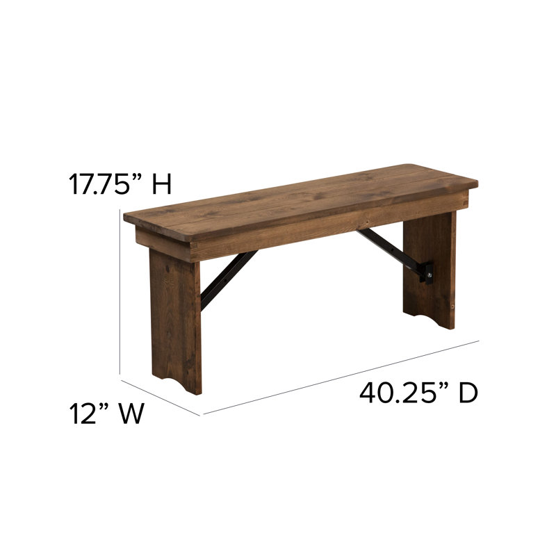 Donashia HERCULES Series Folding Farm Table and Four Bench Set, 30" H x 40.25" W x 84" L