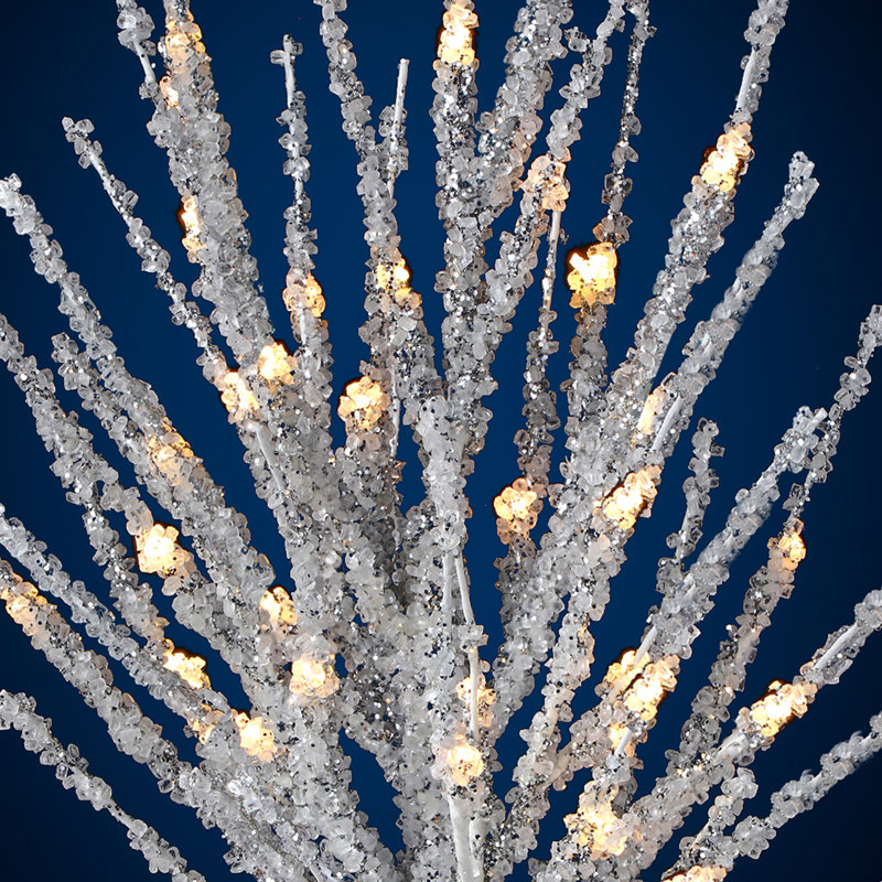 36" Metallic LED Winter Tree with Remote