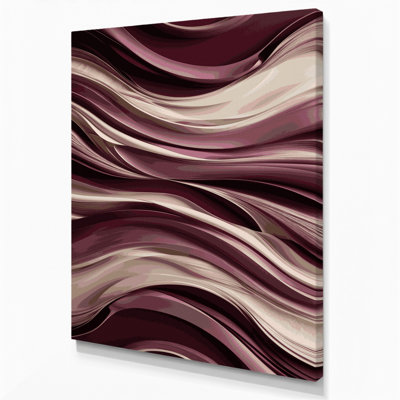 Abstract Landscape 73 Red Canvas Wall Art