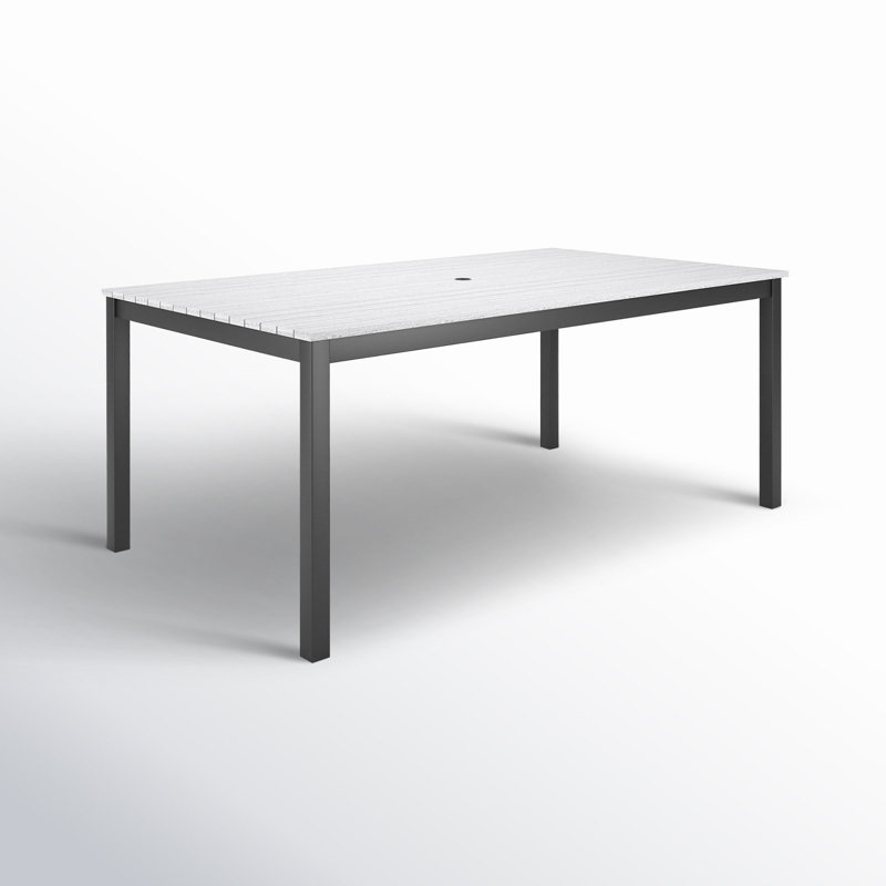 Townsend Outdoor Rectangular Patio Dining Table, 41" W x 72" L x 29" H, Off-White