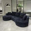 Ensemble de canapé modulaire courbé 2 pièces avec coussins, mobilier de salon ergonomique minimaliste, sièges modernes, sans assemblage, canapé et méridienne-506728416