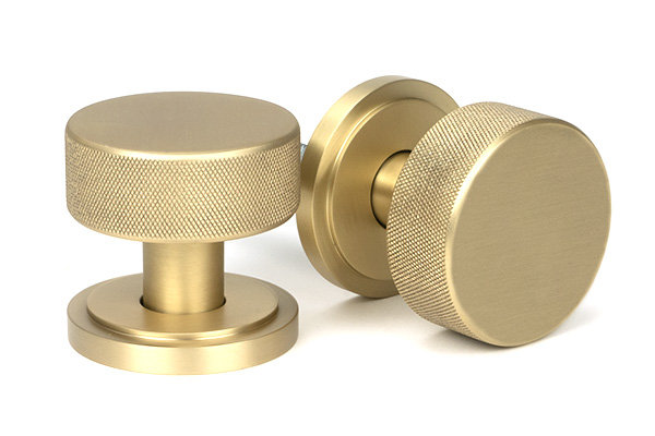 Brompton Interior Mortise Knobset, Satin Brass