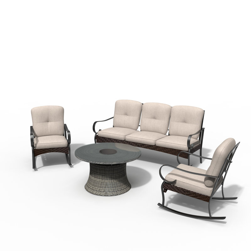 5 - Person Patio Conversation Set with Cushions