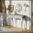 Luxury Makeup Vanity Desk with Oval Mirror, 3-Drawer Dressing Table for Jewelry Storage, Elegant Console Table for Entryway, Living Room & Bedroom, Stylish Home Decor-1556244225
